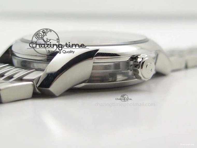 0401 De Ville Hour Vision Co-Axial 41mm SS V6F Best Edition Black Dial On SS Bracelet A BestValue 8277